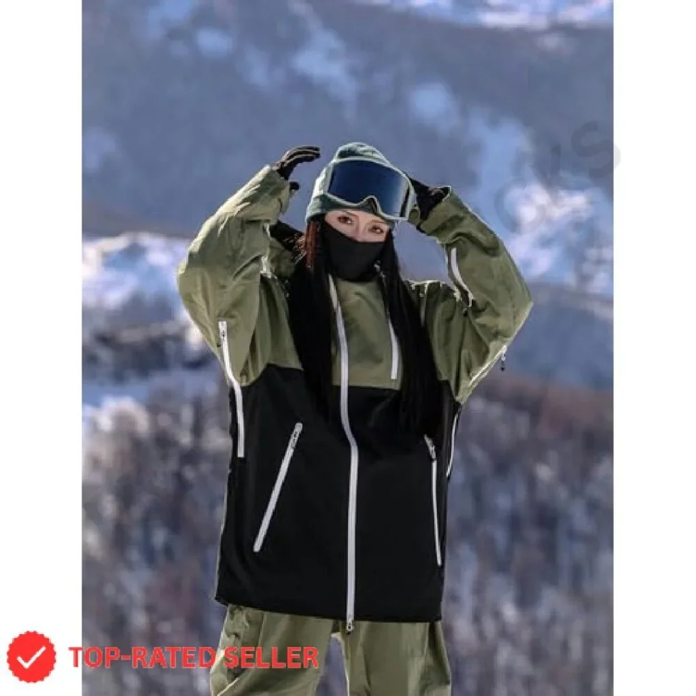 Waterproof Insulated Snowboard Jacket Ski Coat Hooded Winter Hiking Warm